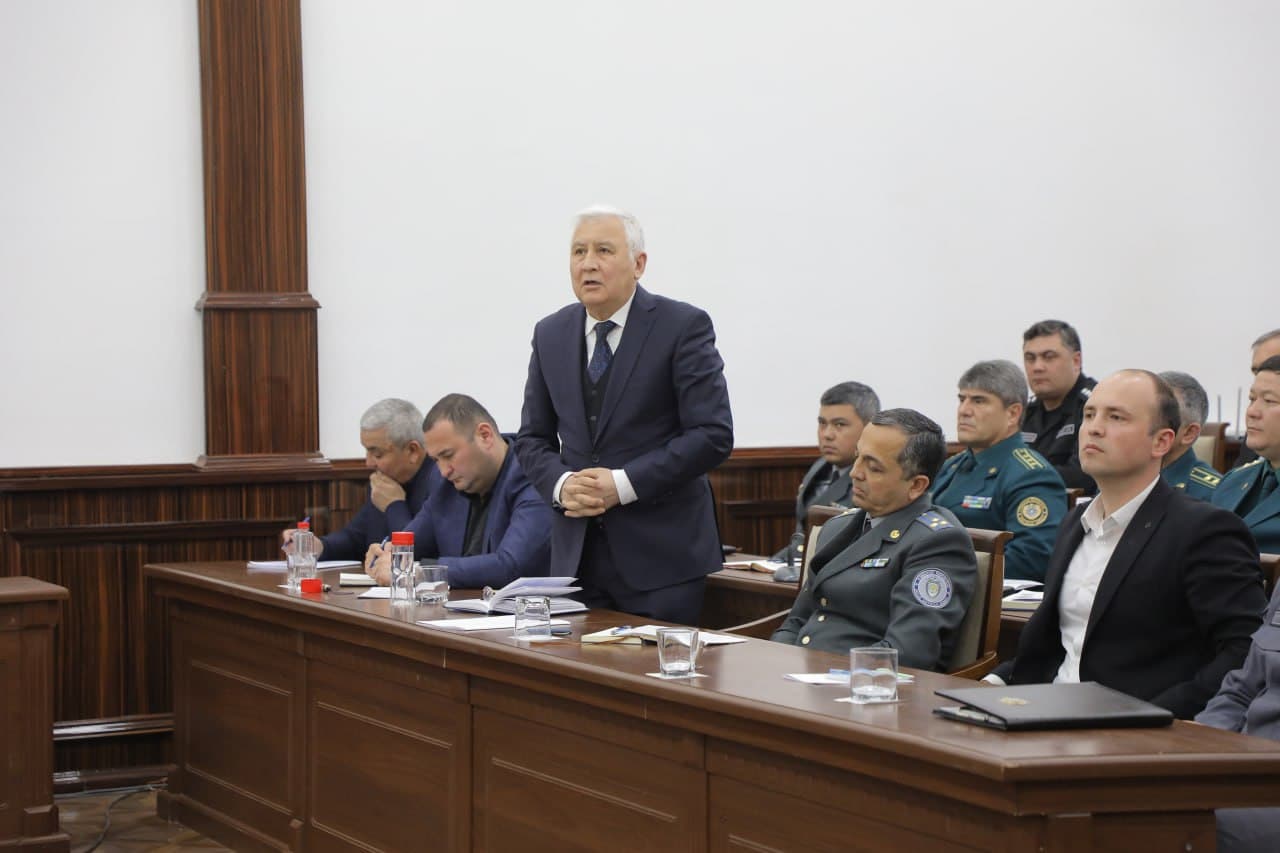 Minister of Internal Affairs Lieutenant General Pulat Bobojonov held a reporting meeting in Kashkadarya region