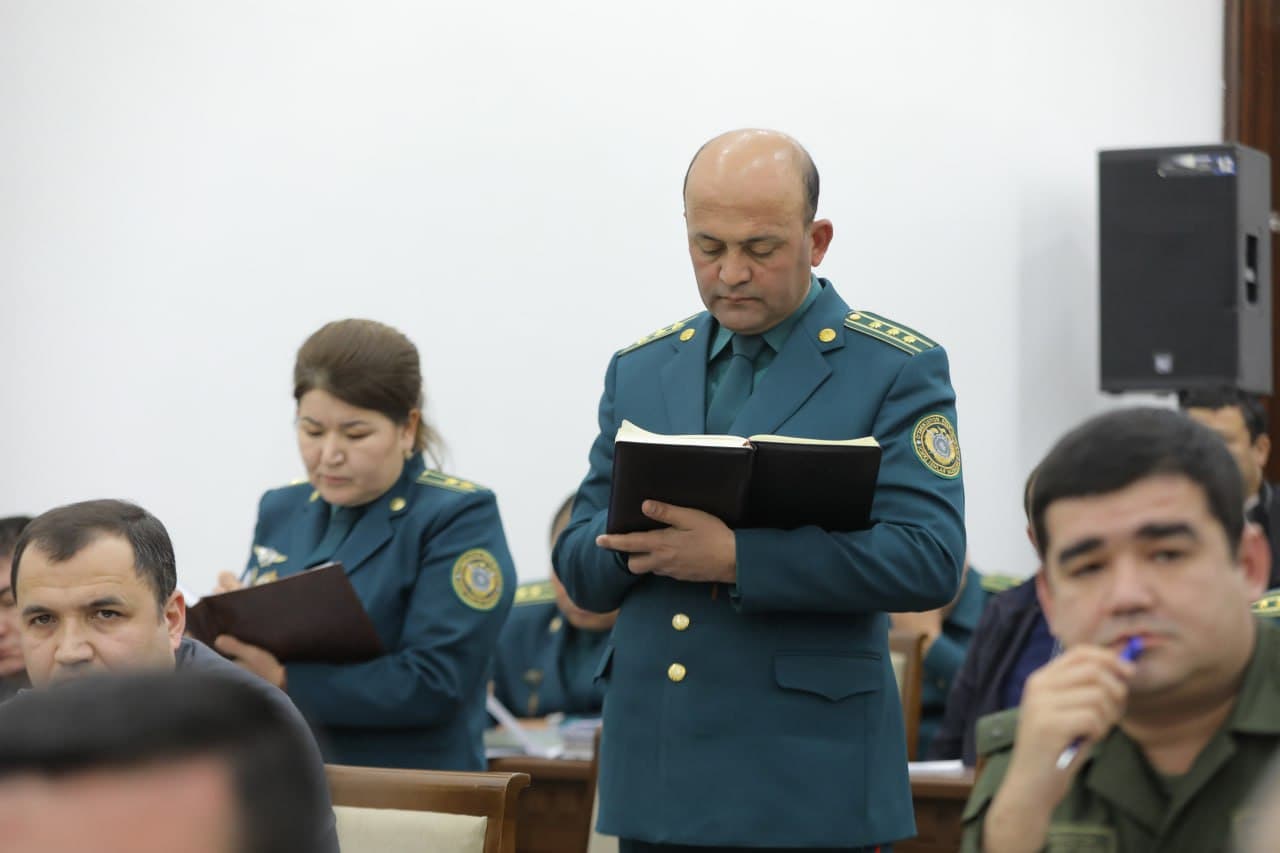 Minister of Internal Affairs Lieutenant General Pulat Bobojonov held a reporting meeting in Kashkadarya region