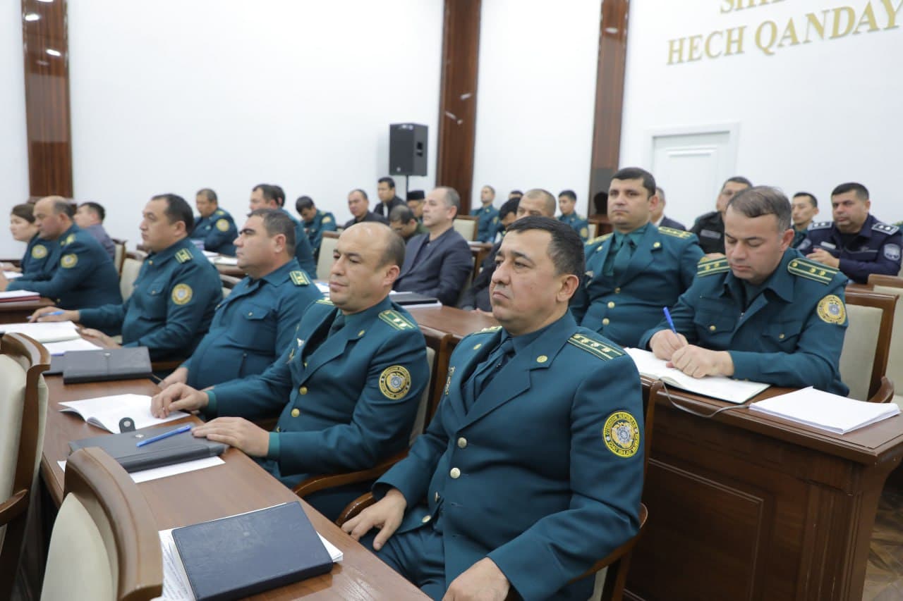 Minister of Internal Affairs Lieutenant General Pulat Bobojonov held a reporting meeting in Kashkadarya region