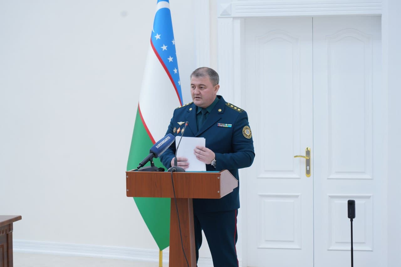 At the fifth session of the Regional Council of People's Deputies, Colonel Timur Ismailov, head of the DIA of Surkhandarya region, gave a report