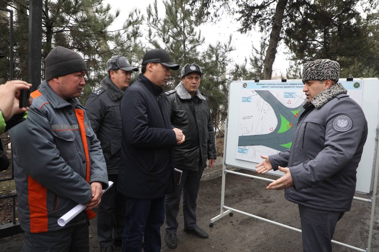 ИИВ Йўл ҳаракати хавфсизлиги хизмати раҳбари Андижонда ўрганиш ишларини олиб бормоқда