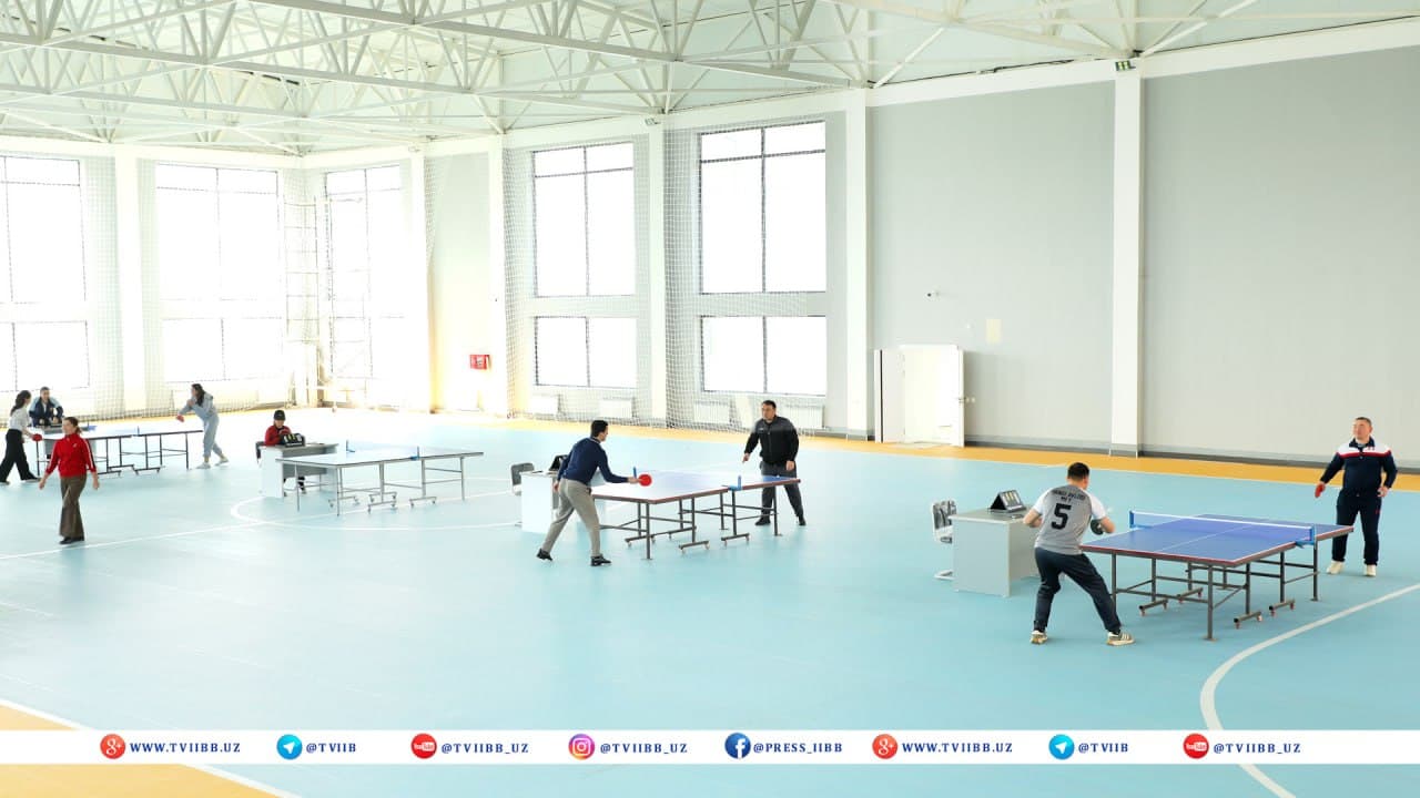 В Центре физической и боевой подготовки ГУВД Ташкентской области прошел чемпионат области по настольному теннису