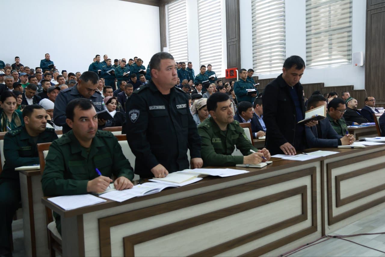 Представители прокуратуры и УВД Сурхандарьинской области продолжают изучение вопросов исполнения требований постановления Президента от 3 января 2025 года № ПП-1 в Шурчинском районе
