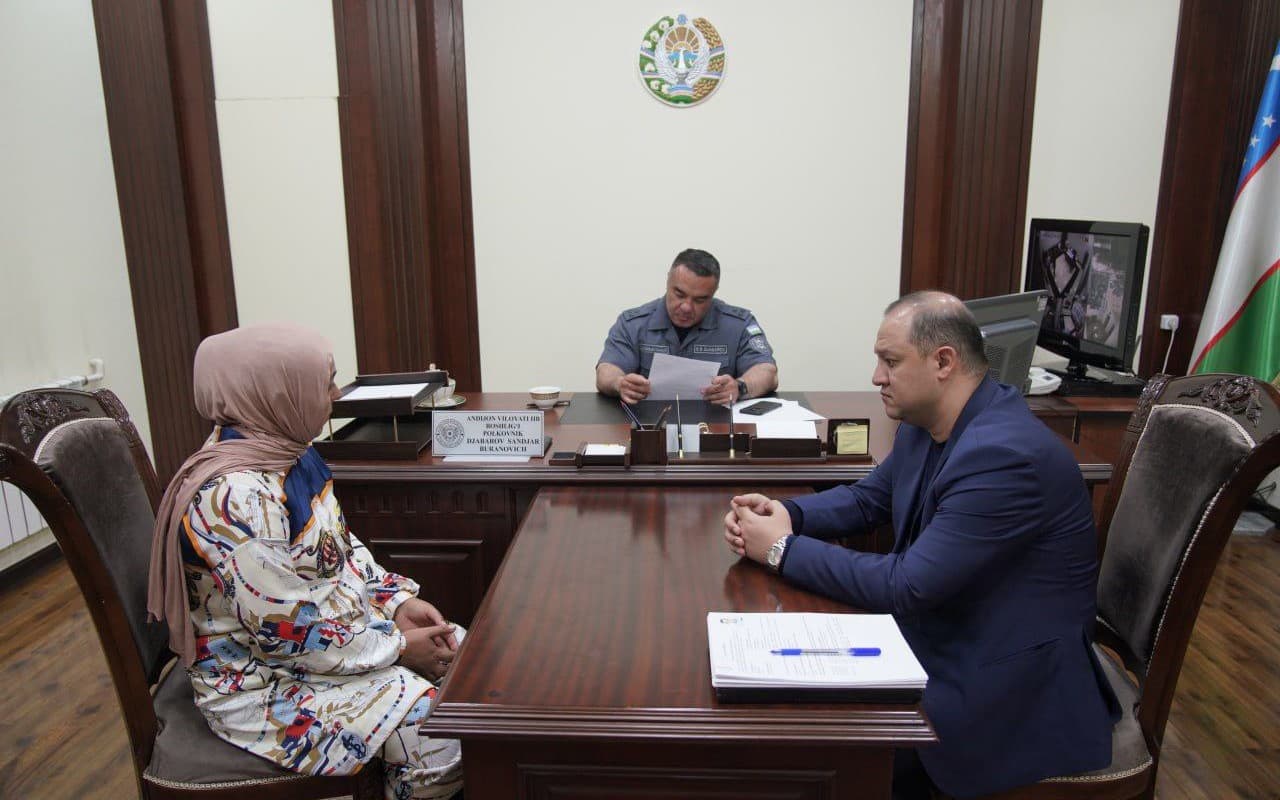 Andijon viloyati IIB rahbariyatining fuqarolar uchun navbatdagi shaxsiy qabuli boʻlib oʻtdi