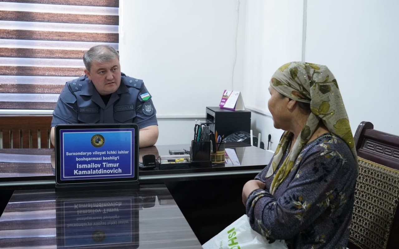 Surxondaryo viloyati ichki ishlar boshqarmasi tomonidan navbatdagi “Ommaviy sayyor qabul”i Jarqoʻrgʻon tumanida tashkil etildi