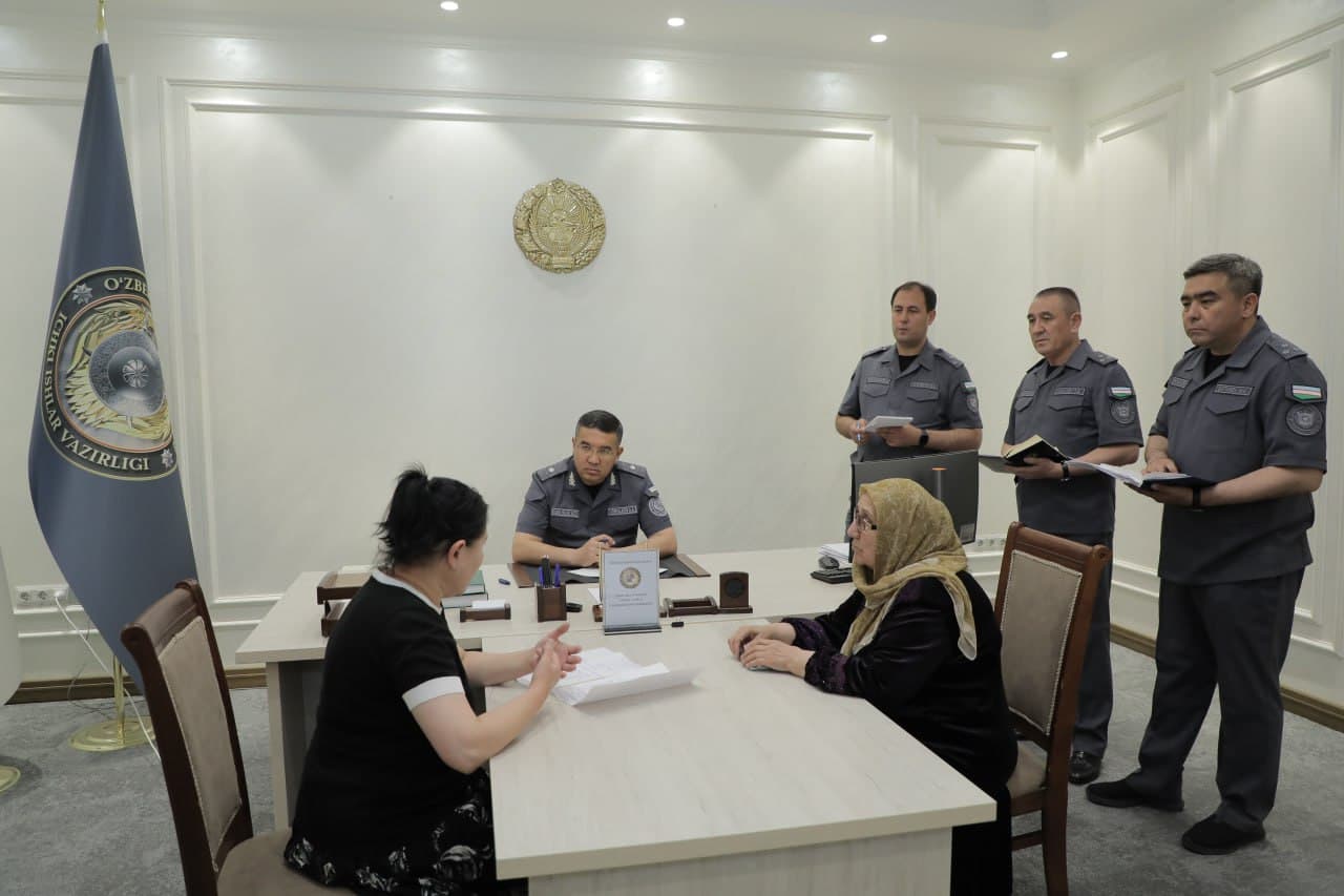 Ички ишлар вазири Азиз Ташпулатов томонидан соҳа мутасаддилари иштирокида фуқаролар учун навбатдаги шахсий қабул ташкил этилди