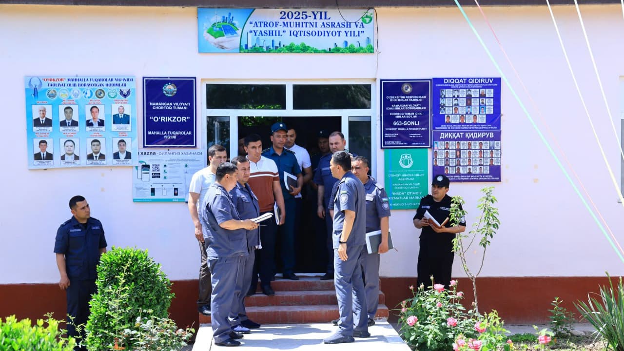 Наманган вилоят ИИБ раҳбарияти бошчилигидаги ишчи гуруҳ «қизил» тоифадаги маҳаллаларда содир этилган жиноятларнинг келиб чиқиш сабабларини ўрганмоқда