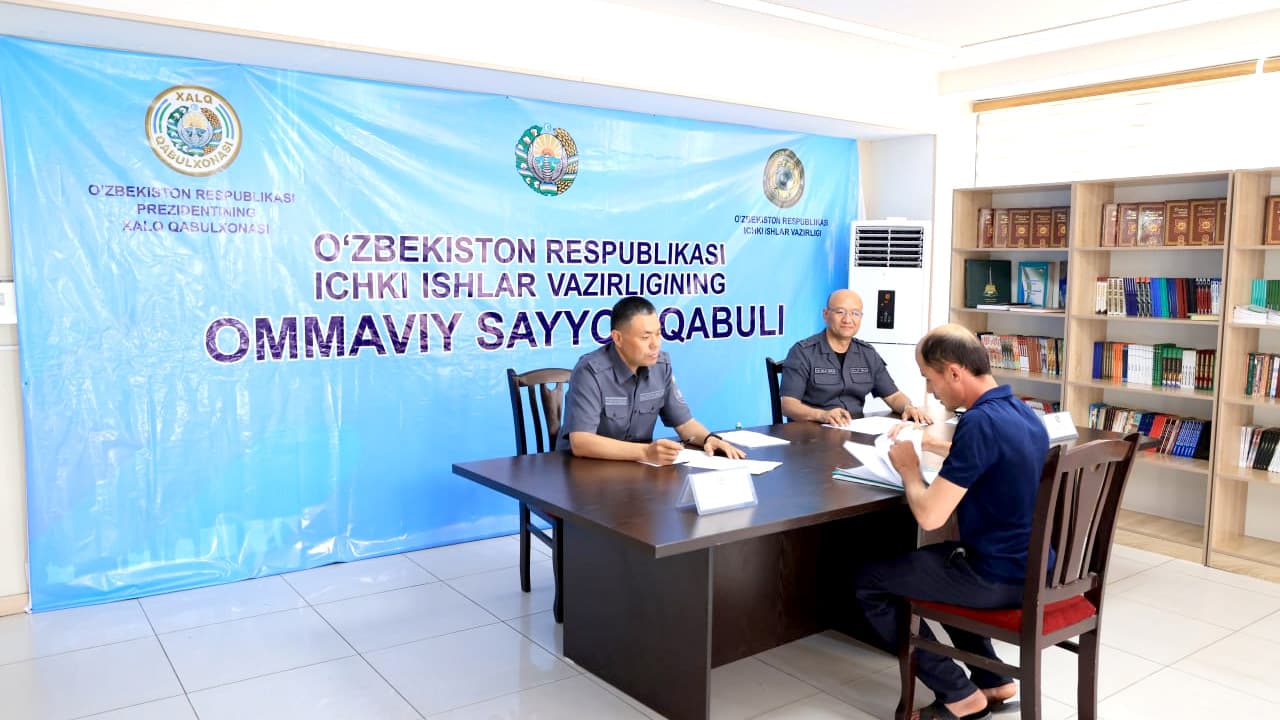Namangan viloyatida IIV ishchi guruhi va viloyat huquqni muhofaza qiluvchi organlar rahbarlarining sayyor qabuli tashkil etildi