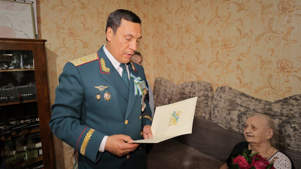 Ichki ishlar vazirligi rahbariyati tomonidan poytaxtimizda istiqomat qilib kelayotgan Ikkinchi jahon urushi qatnashchilari, front va front orti faxriylariga Prezidentimizning bayram tabriklari yetkazildi