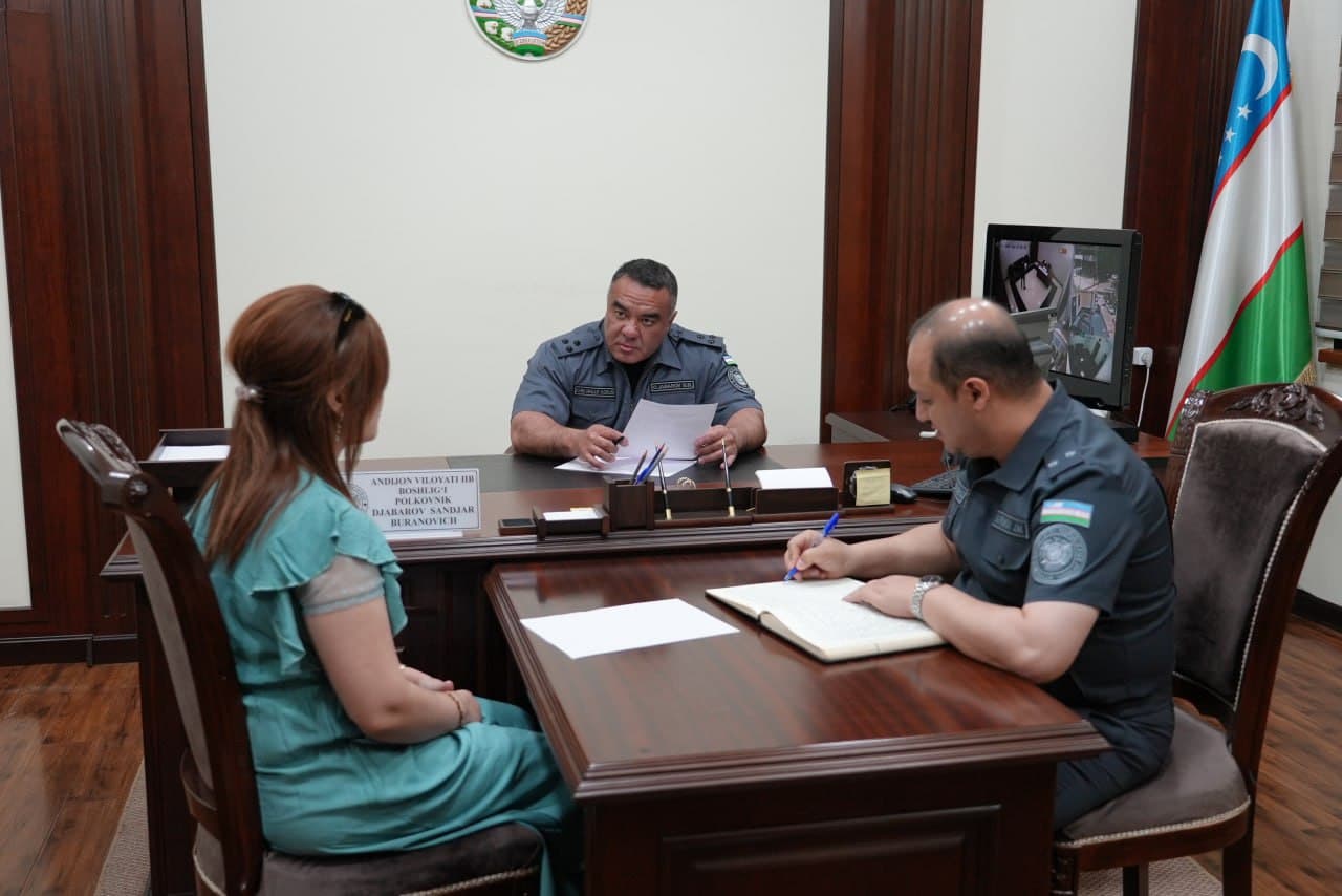 Andijon viloyati IIB boshligʻining fuqarolar uchun navbatdagi shaxsiy qabuli oʻtkazildi