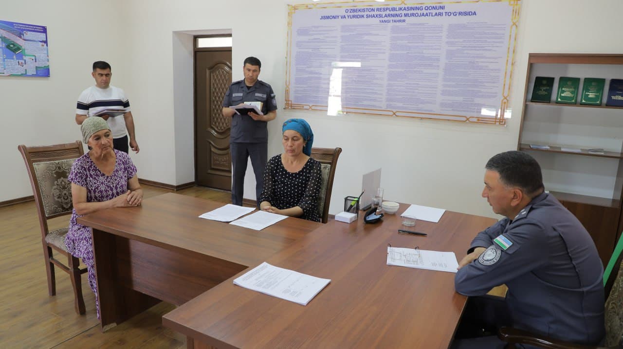 Хоразм вилояти ИИБ бошлиғи томонидан шахсий қабул ўтказилди