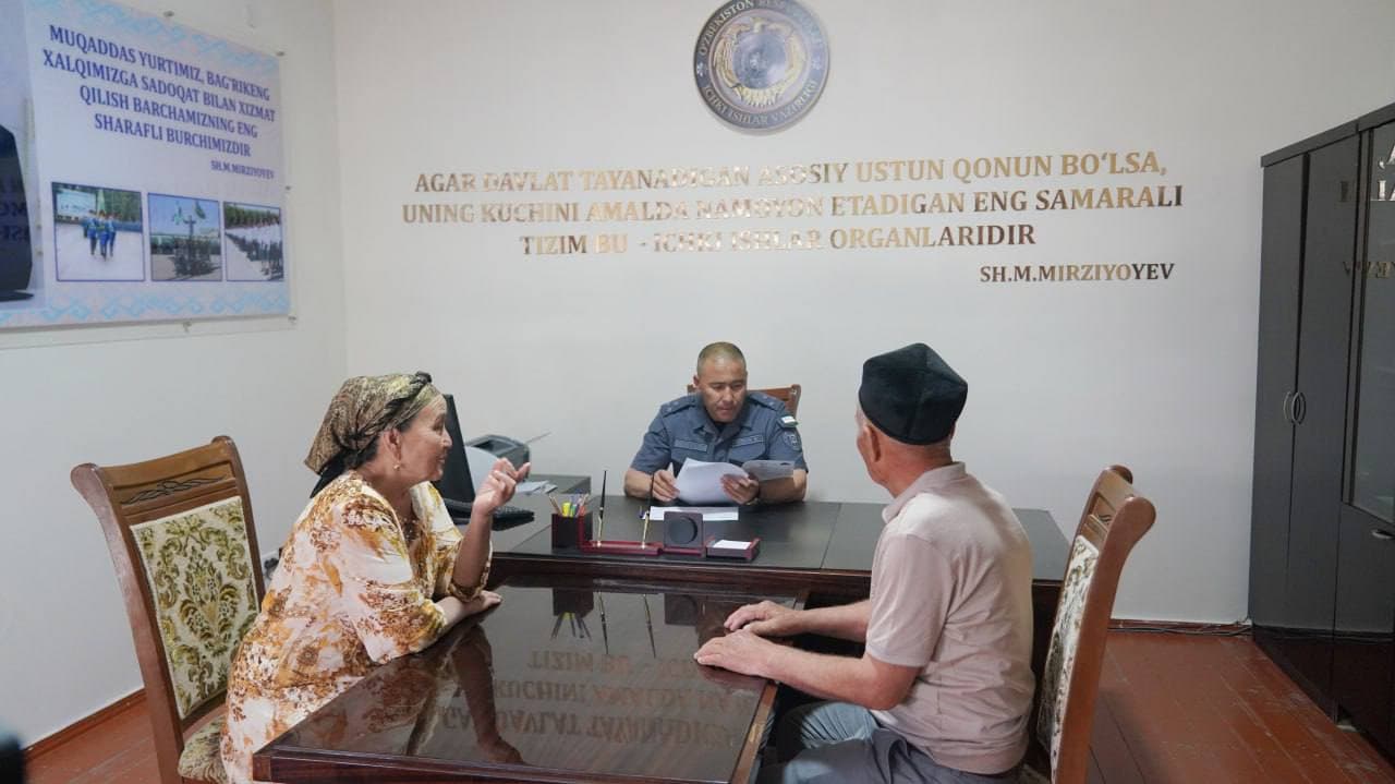 Qoraqalpogʻiston Respublikasi Ichki ishlar vaziri tomonidan navbatdagi shaxsiy qabul oʻtkazildi