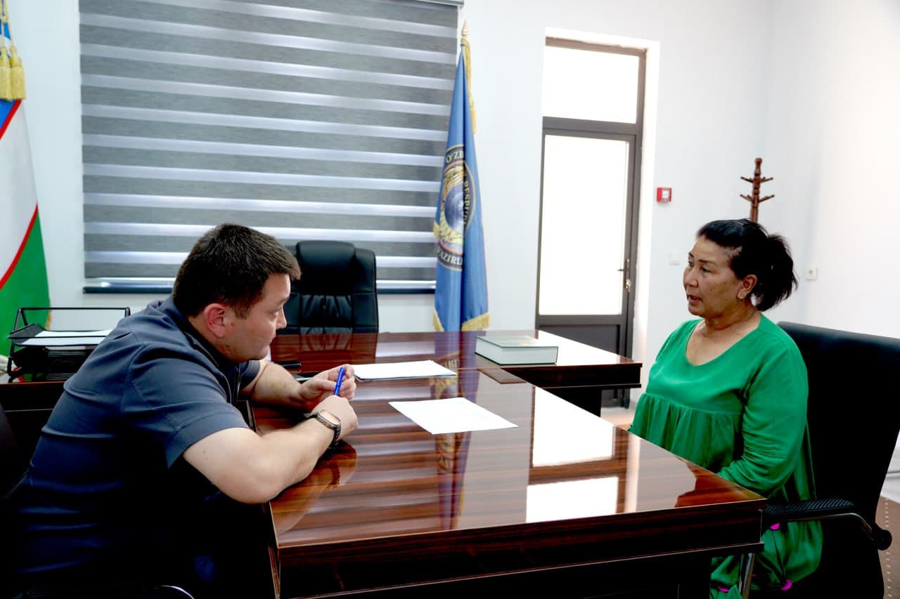 Sirdaryo viloyati IIBdagi qabul davomida muammolarga yechim topildi