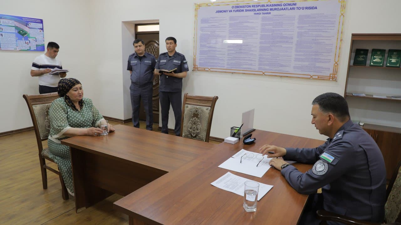 Хоразм вилояти ИИБ бошлиғи томонидан шахсий қабул ўтказилди