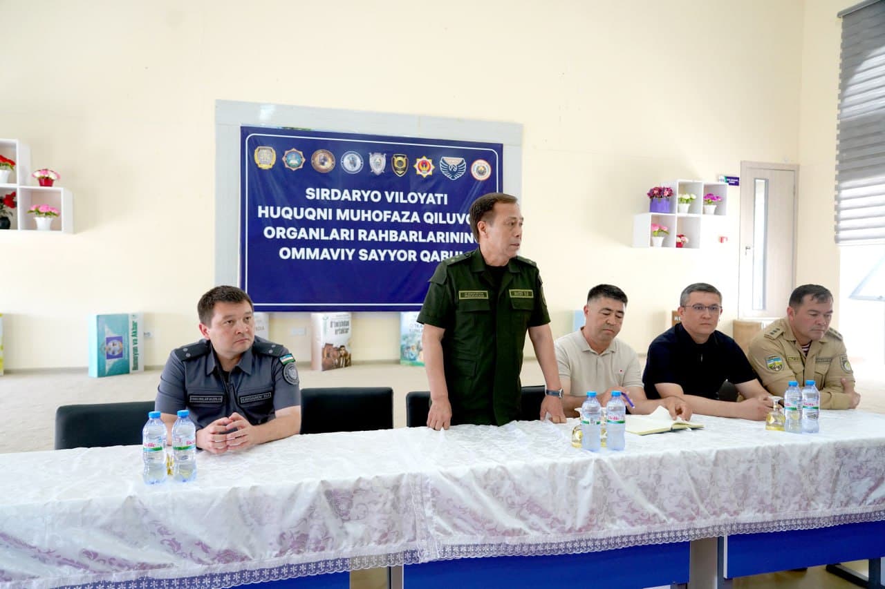 Sirdaryo viloyati huquqni muhofaza qiluvchi organlarining ommaviy sayyor qabuli Boyovut tumanida boʻlib oʻtdi