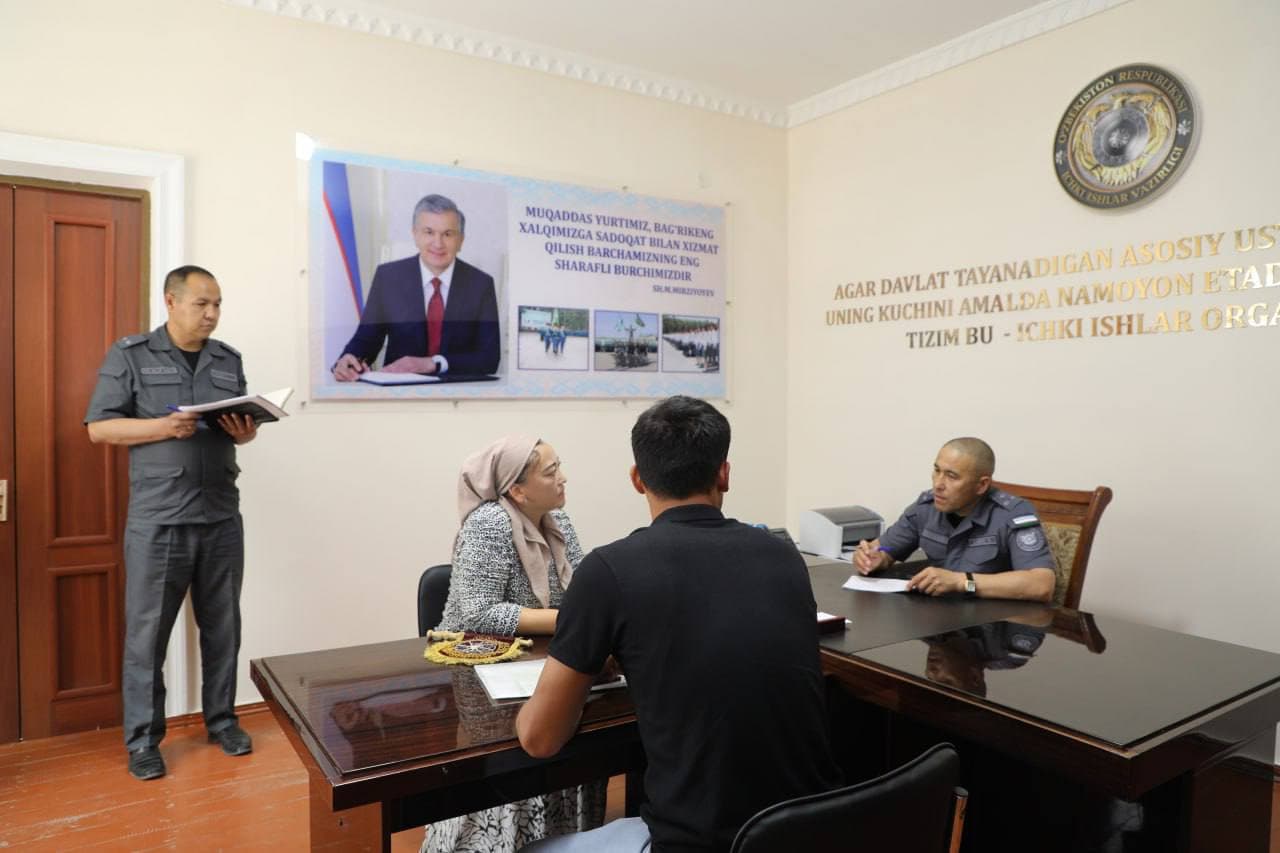 Qoraqalpogʻiston Respublikasi Ichki ishlar vazirining navbatdagi shaxsiy qabuli oʻtkazildi