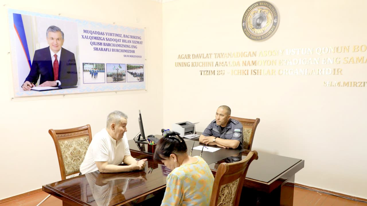 Qoraqalpogʻiston Respublikasi Ichki ishlar vazirligining navbatdagi shaxsiy qabuli oʻtkazildi