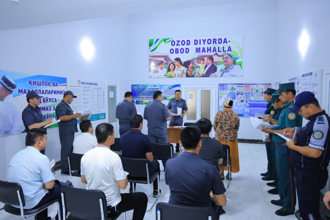 Namangan viloyati Ichki ishlar boshqarmasi rahbariyati tomonidan mahallalarda oʻrganish ishlari davom etmoqda