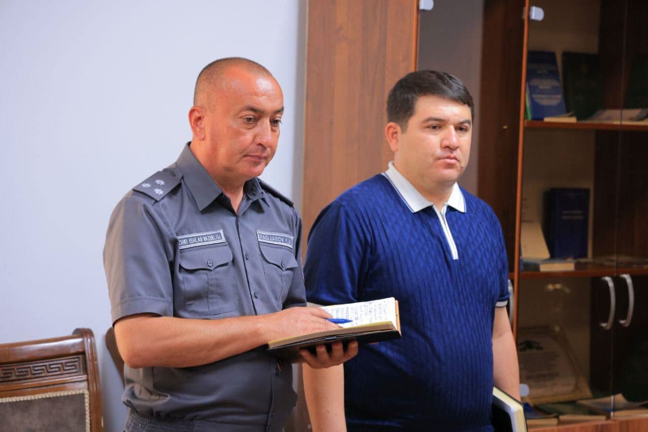 Бухоро вилояти Ички ишлар бошқармасида жисмоний ва юридик шахсларнинг мурожаатлари қабул қилинди