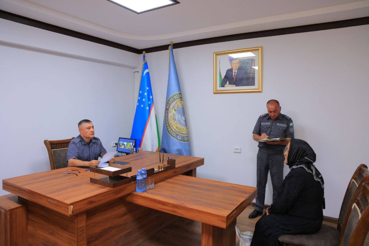 Бухоро вилояти Ички ишлар бошқармасида жисмоний ва юридик шахсларнинг мурожаатлари қабул қилинди