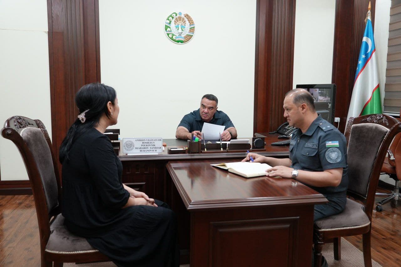 Состоялся очередной личный прием граждан руководством УВД Андижанской области