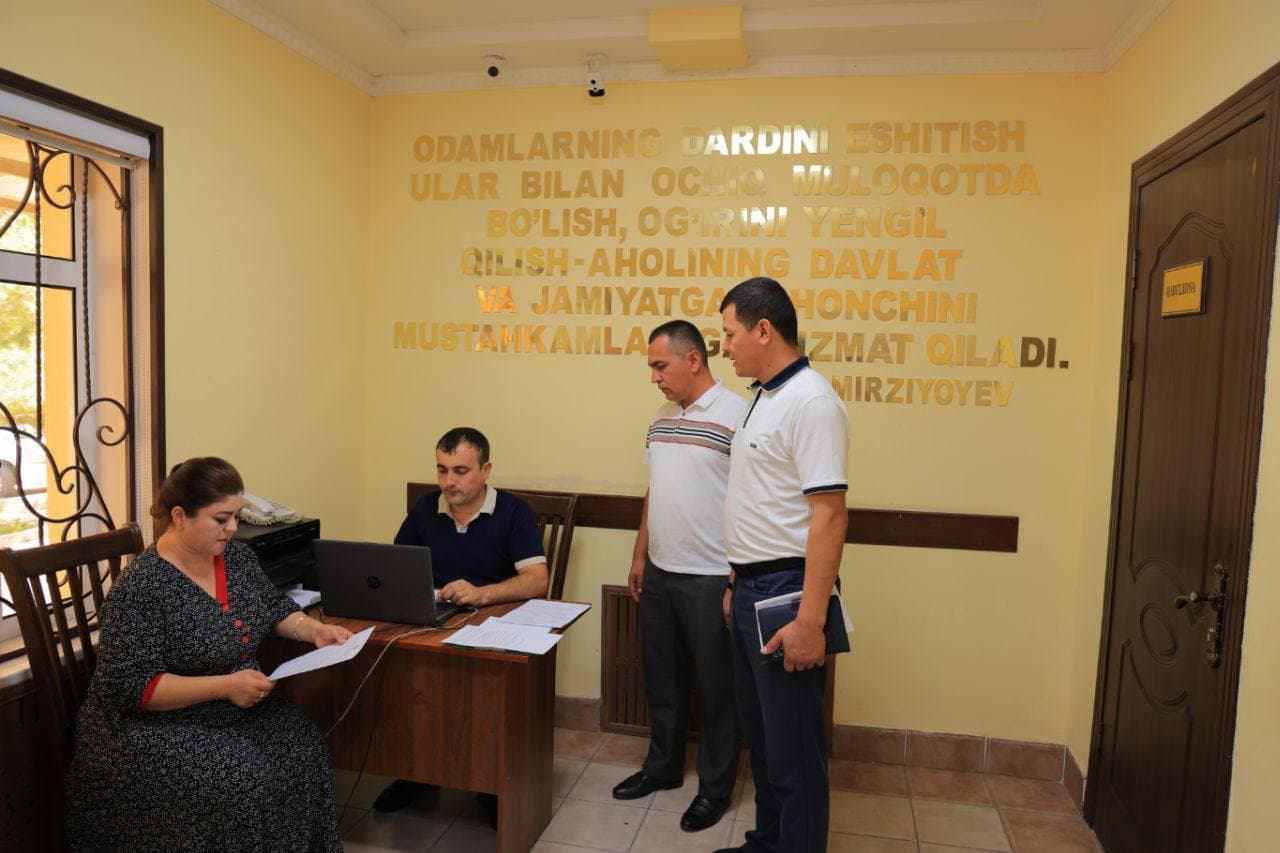 Бухоро вилояти Ички ишлар бошқармасида жисмоний ва юридик шахсларнинг мурожаатлари қабул қилинди