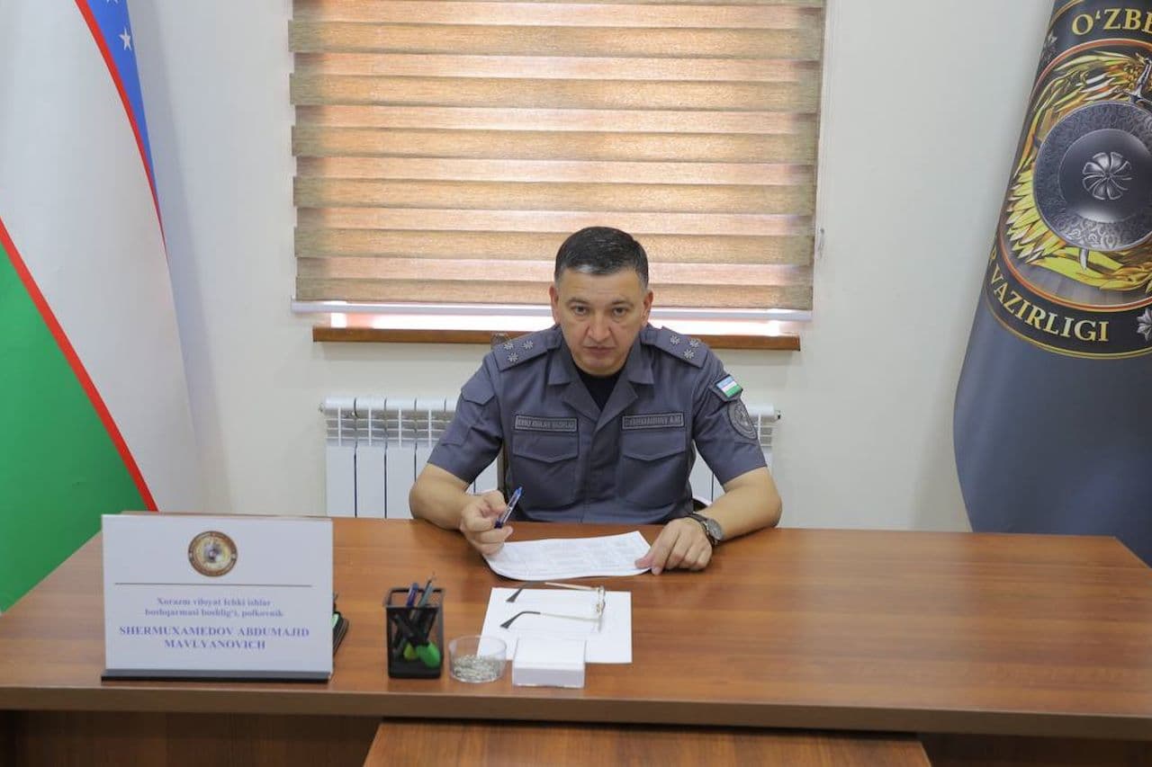 Xorazm viloyati IIB rahbariyati tomonidan shaxsiy qabul oʻtkazildi