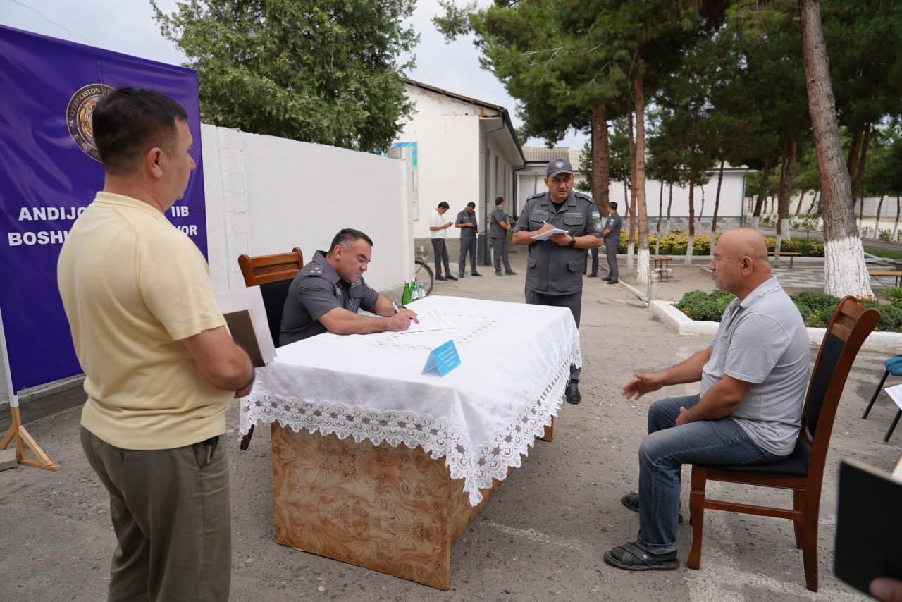 Andijon viloyati IIB rahbariyati tomonidan sayyor qabullar tashkil etilmoqda