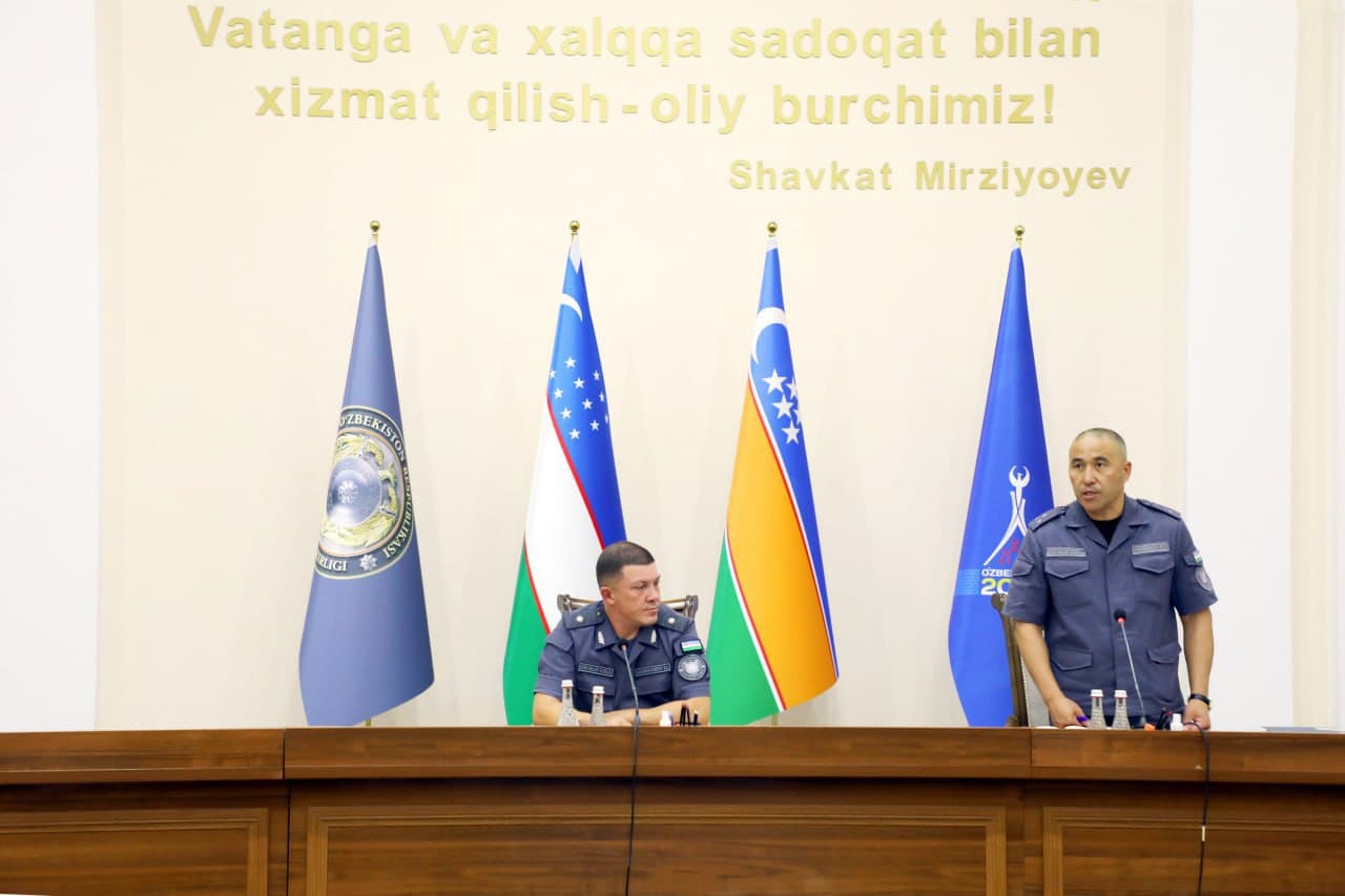 Ichki ishlar vazirligi rahbariyati ishtirokida Qoraqalpogʻiston Respublikasi Ichki ishlar vazirligining 6 oylik faoliyati sarhisob qilindi