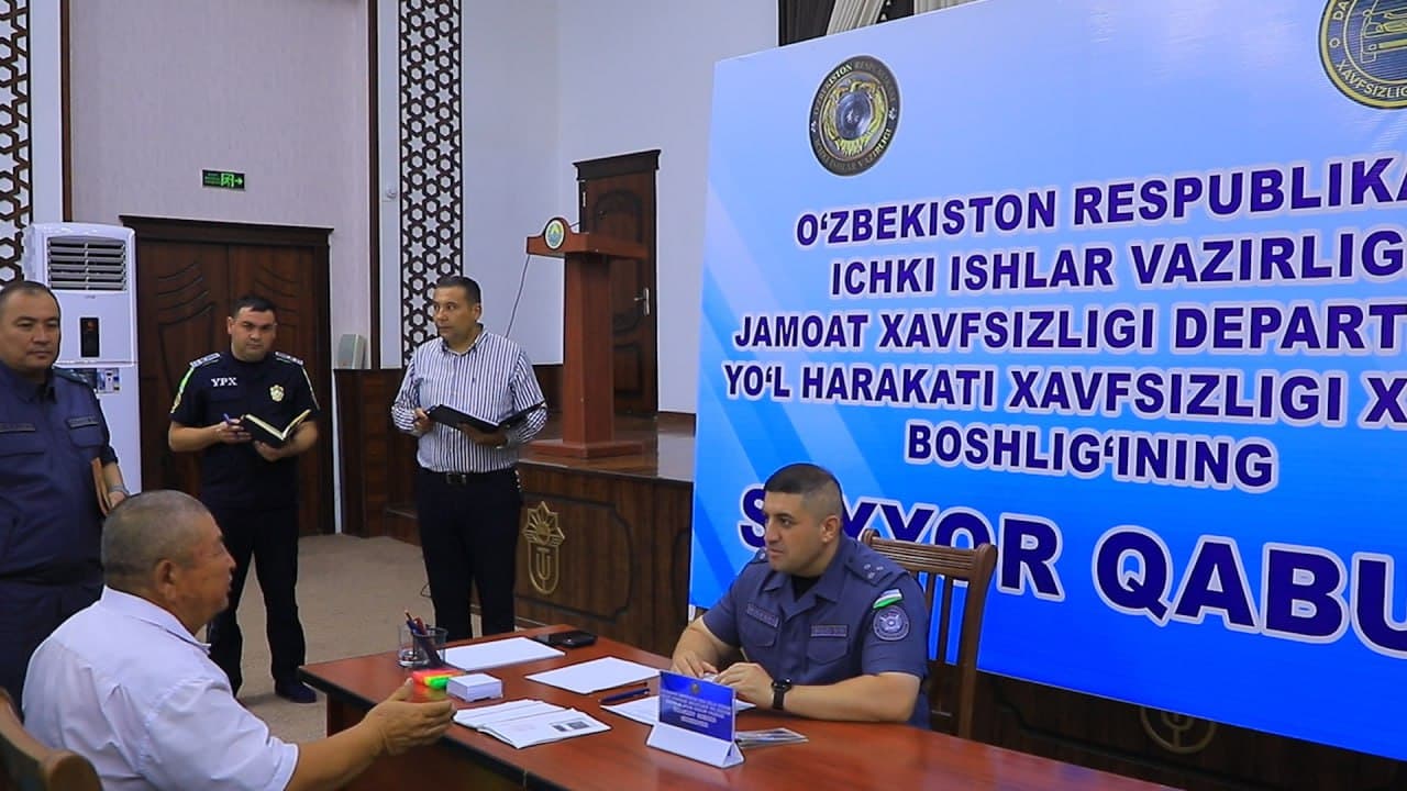 Qashqadaryo viloyatida Ichki ishlar vazirligi Jamoat xavfsizligi departamenti Yoʻl harakati xavfsizligi xizmati rahbariyatining sayyor qabuli tashkil etildi
