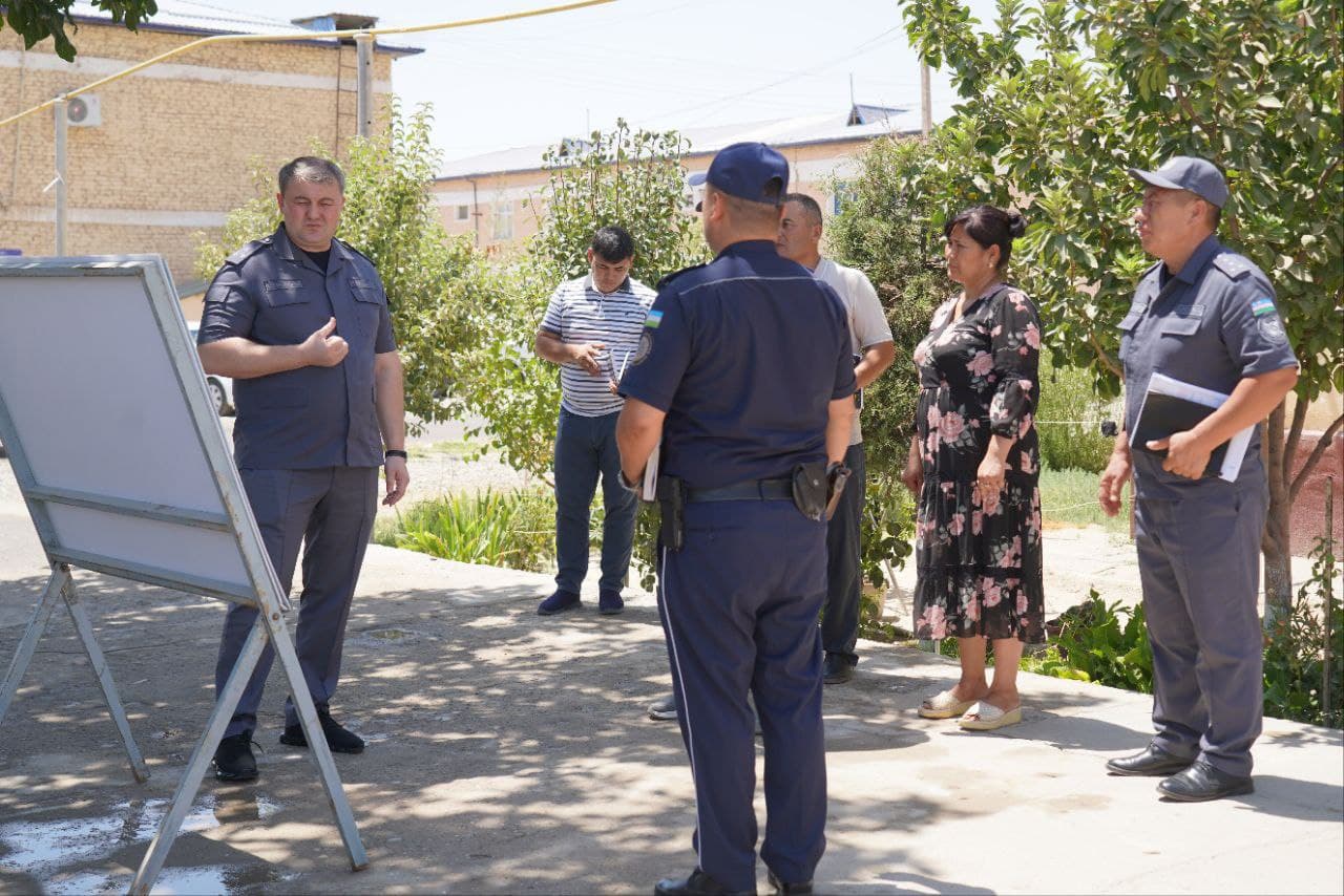 Surxondaryo viloyati IIB tomonidan Qumqoʻrgʻon va Sherobod tumanlarida jinoyat va huquqbuzarliklarni barvaqt oldini olish borasidagi ishlar oʻrganildi