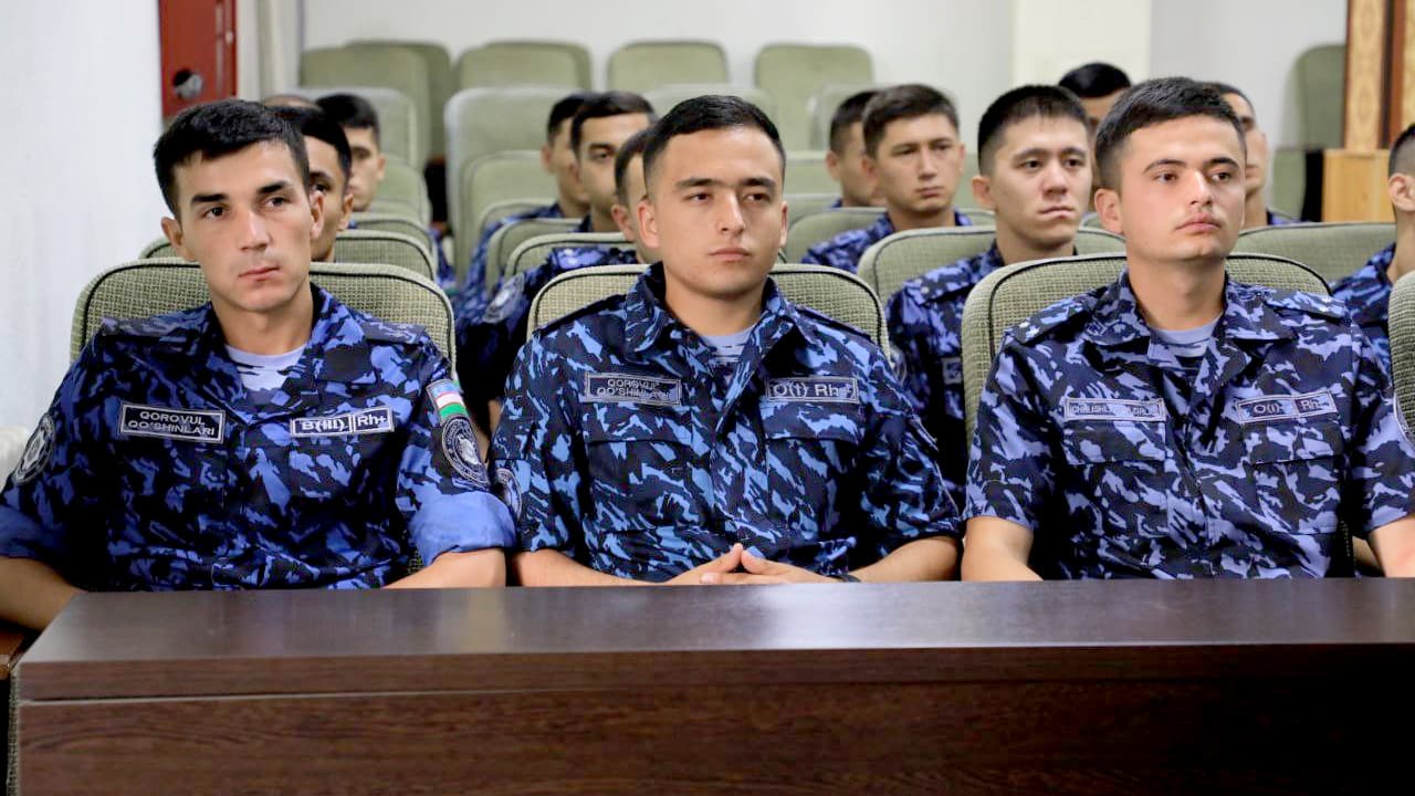 IIV Qorovul qoʻshinlari qoʻmondonligida yuqori rahbariyat va yosh ofitserlar bilan uchrashuv boʻlib oʻtdi