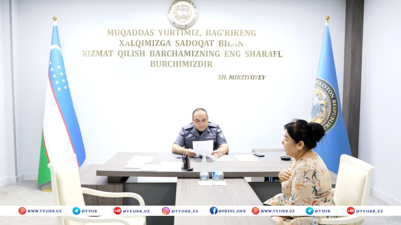 Aholi murojaatlarini oʻrganish maqsadida Toshkent viloyati Ichki ishlar bosh boshqarmasida qabul oʻtkazildi
