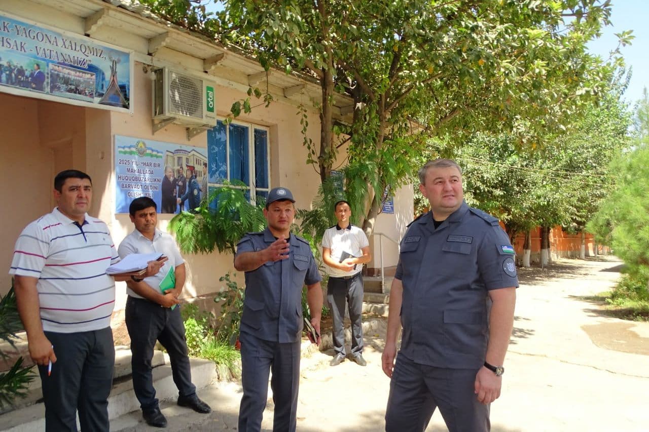 Surxondaryo viloyati IIB rahbariyati tomonidan Denov tumanida kriminogen vaziyat va PQ-1-son qaror ijrosi oʻrganildi
