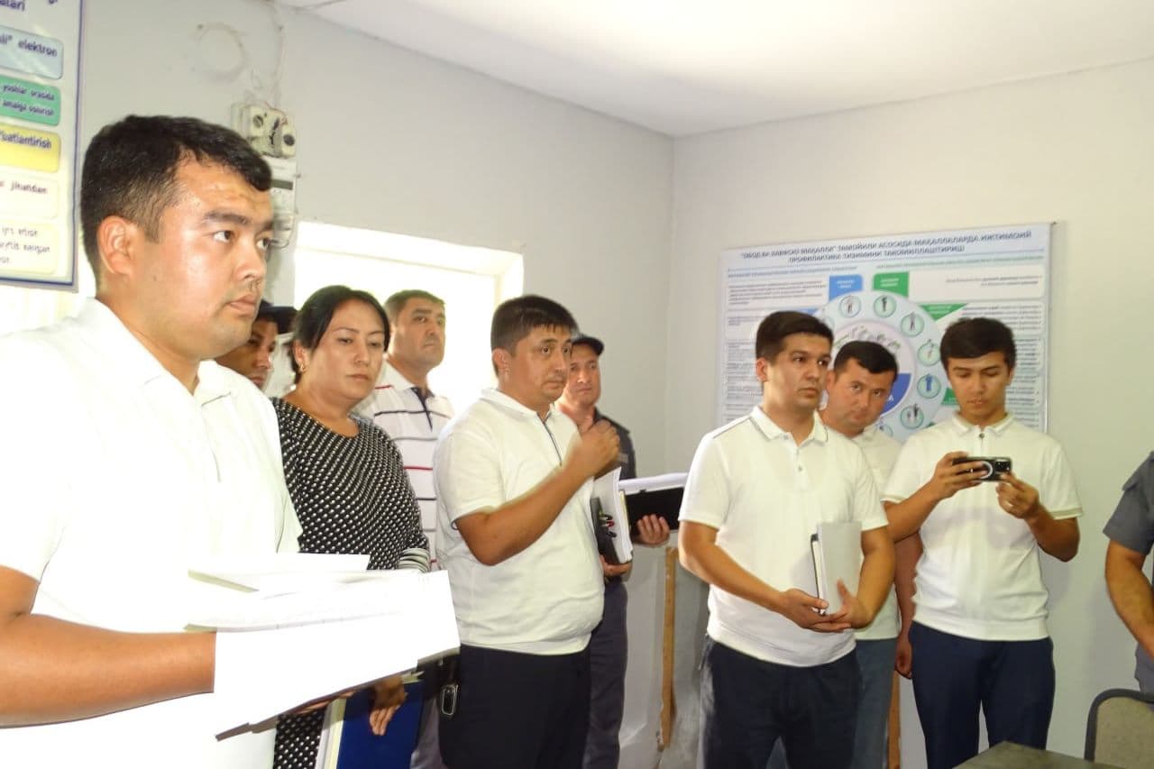 Surxondaryo viloyati IIB rahbariyati tomonidan Denov tumanida kriminogen vaziyat va PQ-1-son qaror ijrosi oʻrganildi