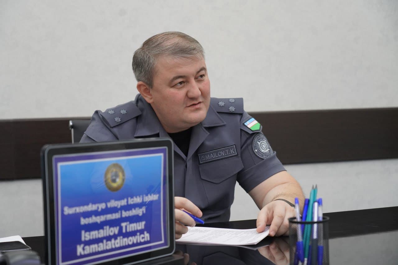 Surxondaryoda viloyat Ichki ishlar boshqarmasi hamda barcha shahar-tuman ichki ishlar organlari rahbarlarining aholi murojaatlarini oʻrganish maqsadida ommaviy sayyor qabullari boʻlib oʻtdi