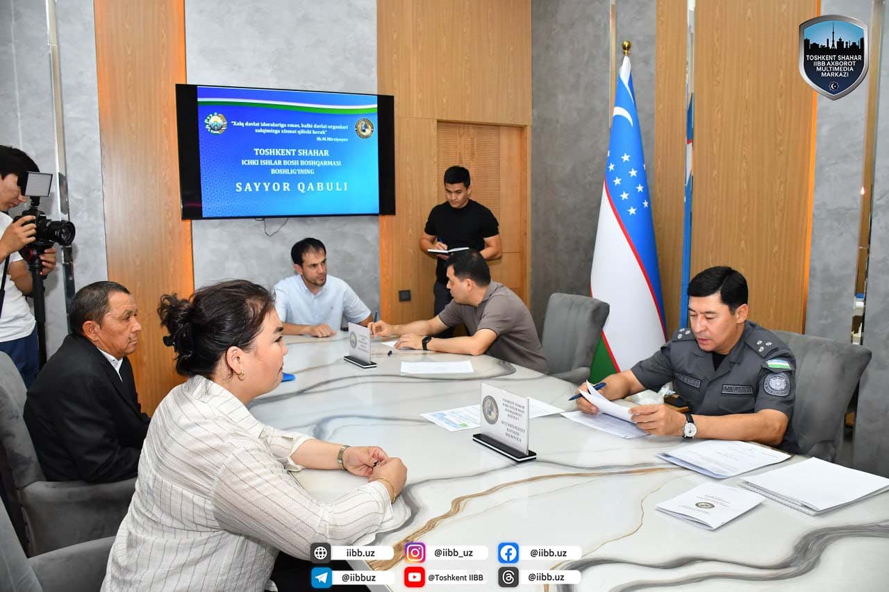 Uchtepa tumanida Toshkent shahar IIBB boshligʻining sayyor qabuli boʻlib oʻtdi