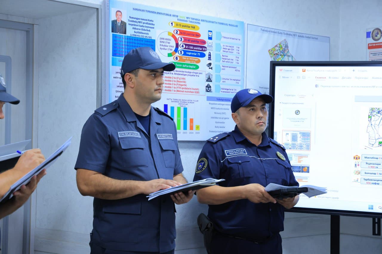 Namangan viloyatida biriktirilgan oilalar ahvoli va huquqbuzarliklarning oldini olish ishlari oʻrganildi