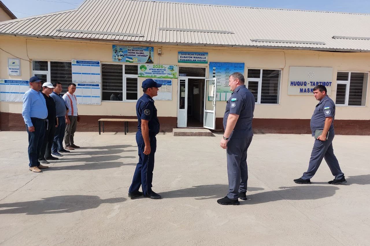 Сурхондарё вилояти ИИБ бошлиғи томонидан Шўрчи туманида жиноят ва ҳуқуқбузарликларни барвақт олдини олиш ҳамда маҳаллаларда криминоген вазиятни яхшилаш борасидаги ишлар ўрганилди