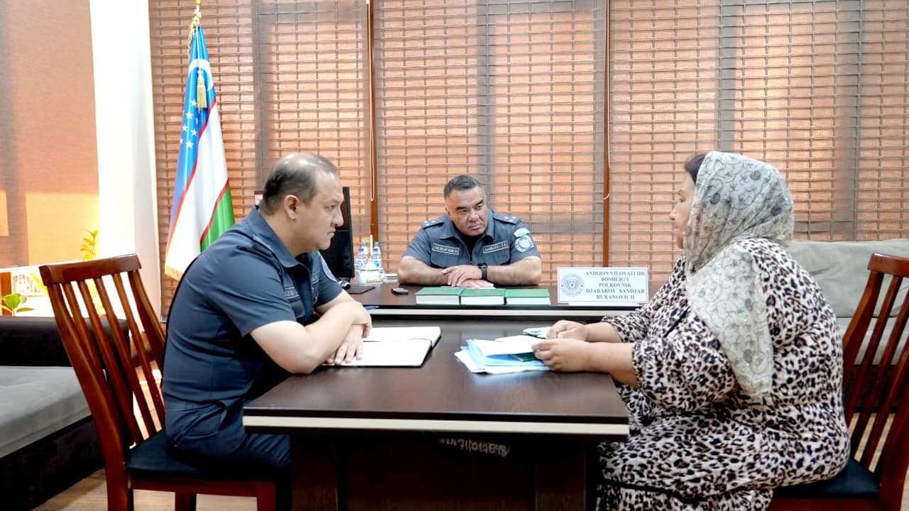 Andijon viloyati IIB rahbariyatining fuqarolar uchun navbatdagi shaxsiy qabuli oʻtkazildi