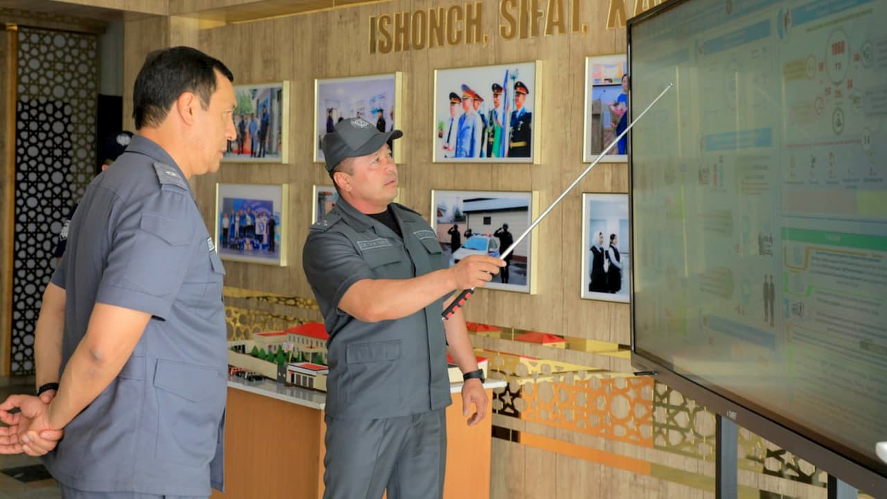 Ichki ishlar vaziriligi rahbariyati Fargʻona viloyati IIB “Qoʻriqlash” boshqarmasiga tashrif buyurdi