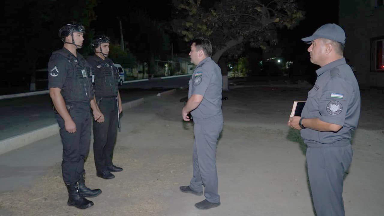 Сирдарё вилояти ИИБ раҳбарияти томонидан туманда жиноятларни барвақт олдини олиш ва аҳоли осойишталигини таъминлаш ишлари ўрганилди