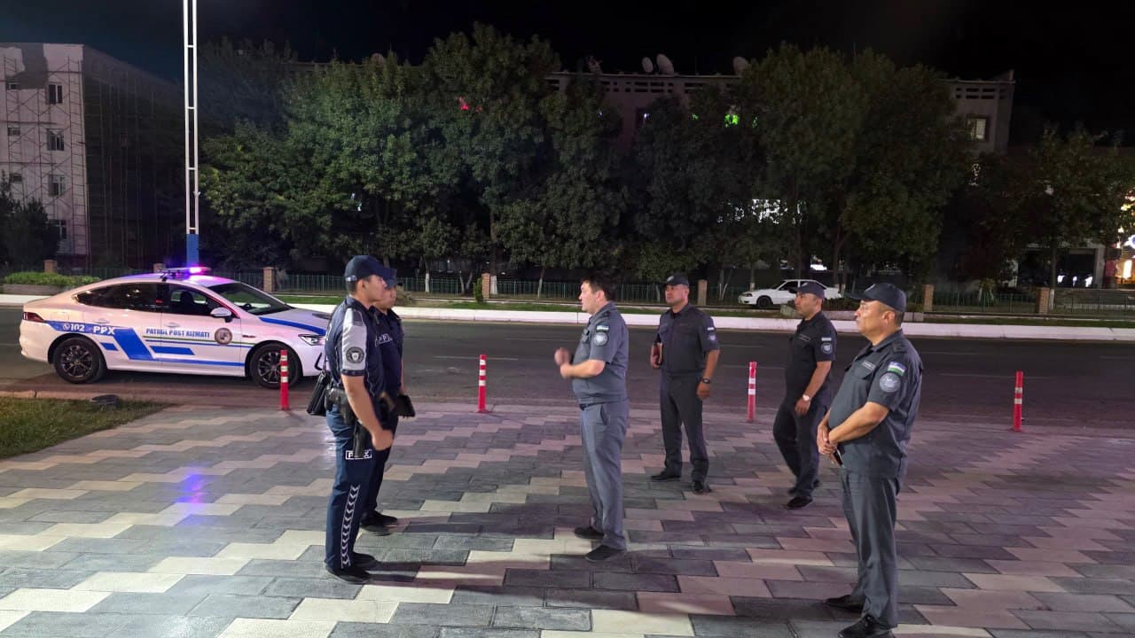 Гулистон шаҳрида аҳоли осойишталигини таъминлашга қаратилган тунги хизмат фаолияти ўрганилди