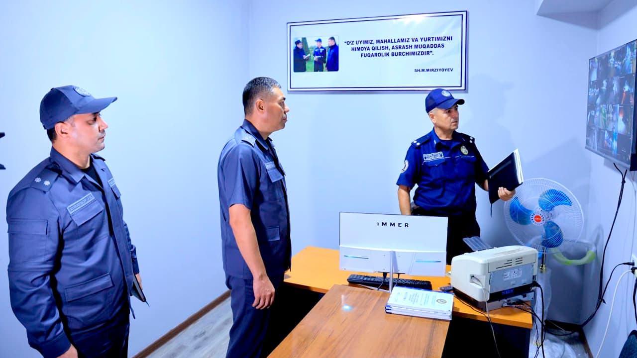 Наманган вилояти ИИБ раҳбарияти томонидан ходимларнинг тунги фаолияти Тўрақўрғон туманида ўрганилди
