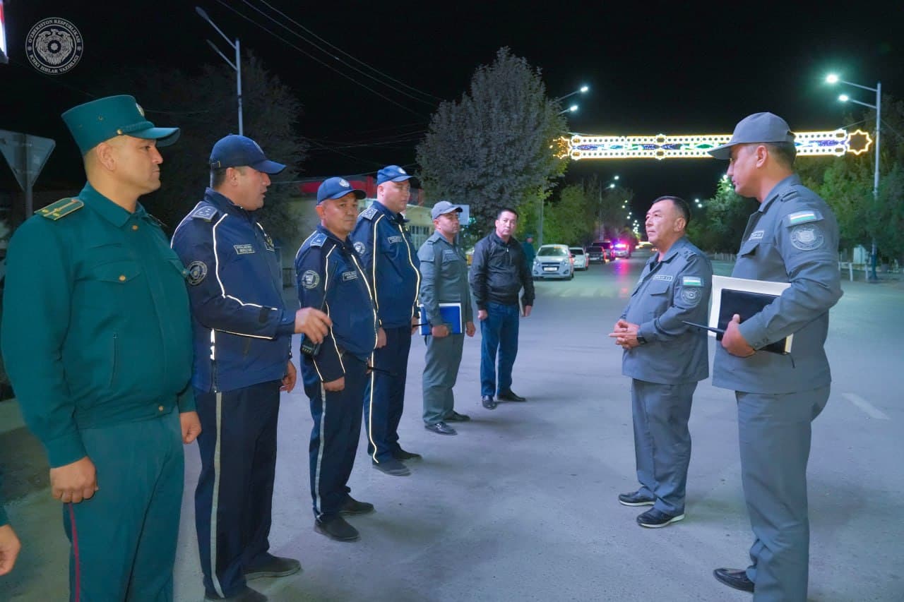 Qashqadaryo viloyati IIB ishchi guruh tomonidan Qamashi tumanida huquqbuzarliklarning oldini olish va jamoat tartibini mustahkamlash boʻyicha oʻrganishlar olib borildi