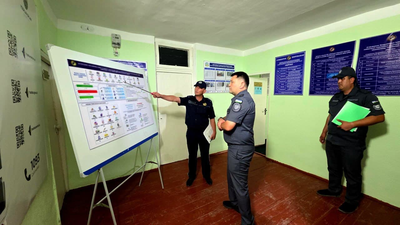 Начальник УВД Сырдарьинской области изучил ночную деятельность, направленную на обеспечение спокойствия населения в Хавастском районе