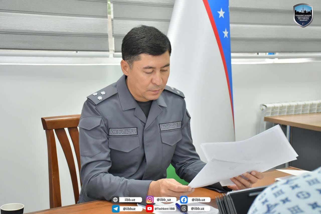 Toshkent shahar Shayxontohur tumanida huquqni muhofaza qiluvchi organlar rahbarlarining sayyor qabuli boʻlib oʻtdi