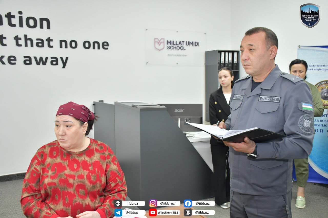 Toshkent shahar Shayxontohur tumanida huquqni muhofaza qiluvchi organlar rahbarlarining sayyor qabuli boʻlib oʻtdi