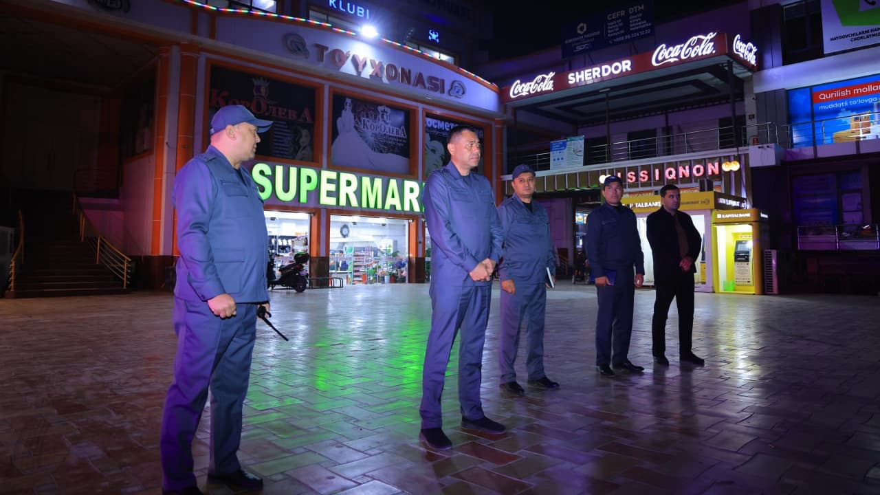 Наманган вилоятининг Мингбулоқ туманида ички ишлар бўлими ходимларининг тунги фаолияти ўрганилди