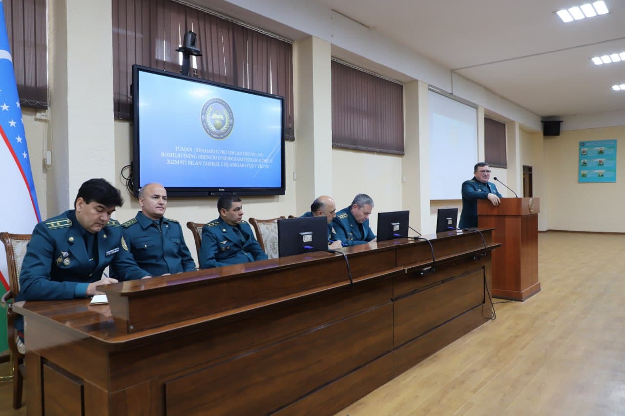 IIV Malaka oshirish institutida jinoyatchilik va korrupsiyaga qarshi kurash boʻyicha amaliy mashgʻulotlar oʻtkazilmoqda